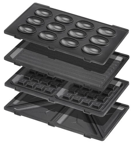 Мультимейкер Ardesto SM-H400S, Black, 700 Вт, 4 пластини: сендвіч, вафельна, гриль, горішниця, антипригарне покриття, індикатор готовності - изображение 4