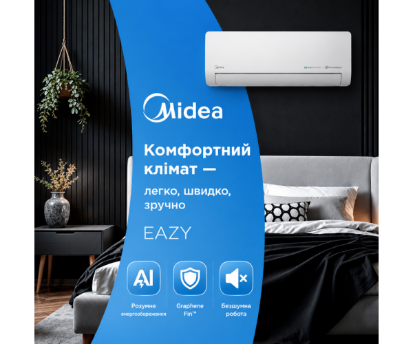 Кондиціонер MIDEA ERP DC Inverter Eazy MSEZ-18HRFN8-I/MSEZ-18HRFN8-O Inverter - изображение 3