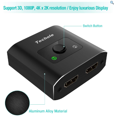 Двунаправленный HDMI переключатель Techole HS305 4K Ultra HD, коммутатор 2 в 1 для телевизора, ПК и консолей - Б/У - Фото 2 Двунаправленный HDMI переключатель Techole HS305 4K Ultra HD, коммутатор 2 в 1 для телевизора, ПК и консолей - Б/У - изображение 2