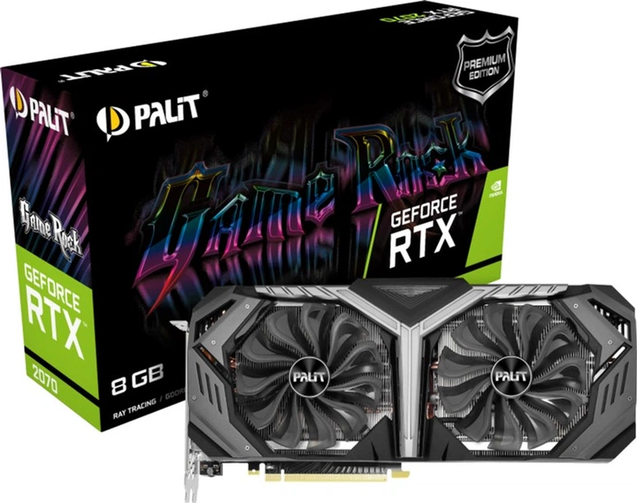 Видеокарта Palit PCI-Ex GeForce RTX 2070 GameRock Premium 8GB