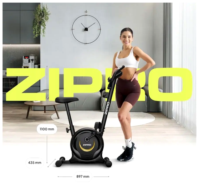 Велотренажер магнитный 8 уровней нагрузки для дома черный Zipro CS-0182 - Фото 6 Велотренажер магнитный 8 уровней нагрузки для дома черный Zipro CS-0182 - изображение 6