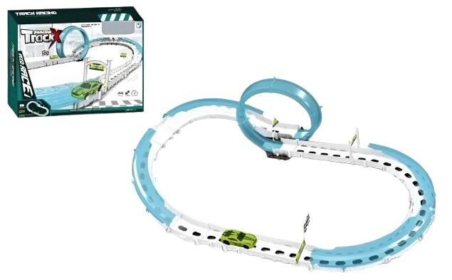 Tor samochodowy Swede z 1 petla kaskaderska USB 110 x 42 x 26 cm 26 elementow (G3582) (5902496178278) - Zdjęcie 1 Tor samochodowy Swede z 1 petla kaskaderska USB 110 x 42 x 26 cm 26 elementow (G3582) (5902496178278) - obraz 1