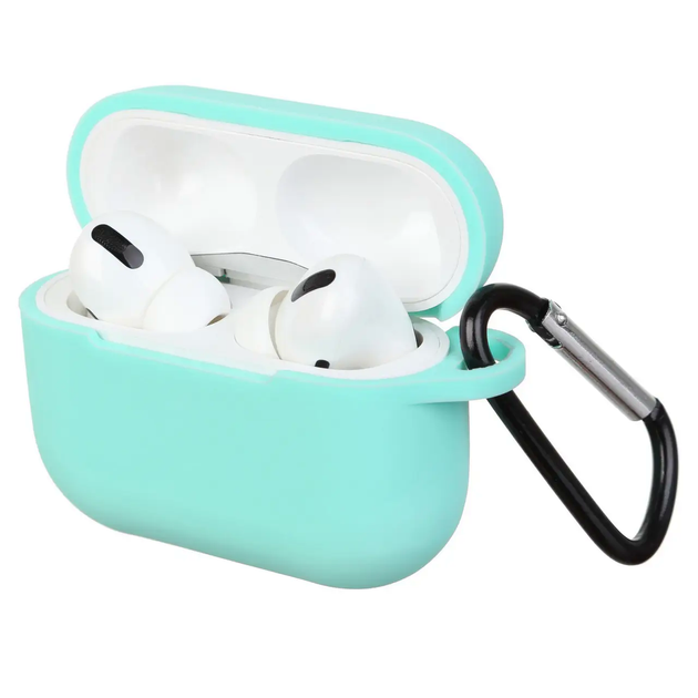 Чехол силиконовый для AirPods Pro 2 защита от ударов пыли легкий удобный Mint Green - изображение 2
