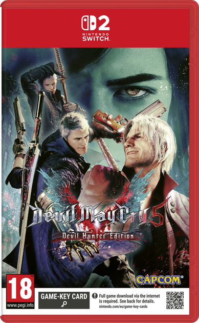 Гра Nintendo Switch 2 Devil May Cry 5 Devil Hunter Edition (Game-Key Card) (5055060909676) - Фото 1 Гра Nintendo Switch 2 Devil May Cry 5 Devil Hunter Edition (Game-Key Card) (5055060909676) - зображення 1