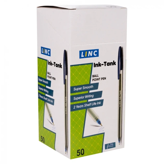 Ручка кулькова масляна Ink Tank LINC 412108 Синій shop (8029177017019) - изображение 2