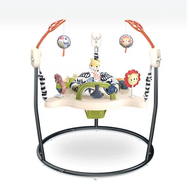 Детский игровой центр Fisher-Price Jumperoo с подсветкой и звуком / Развивающий игровой джемпер Бежевый - изображение 4