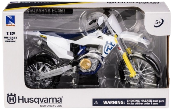 Модель мотоцикла Daffi Husqvarana FC450 2019 1:12 Біла M-615 (5905422136151) - Фото 1 Модель мотоцикла Daffi Husqvarana FC450 2019 1:12 Біла M-615 (5905422136151) - зображення 1