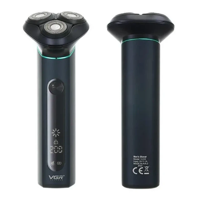 Аккумуляторная электробритва водонепроницаемая, от USB, VGR V-310, Черная / Беспроводная бритва электрическая - изображение 8