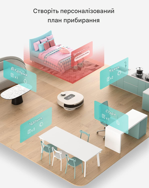 Робот пилесос Lefant T1 із самоочищенням, розумне картографування, датчики dToF Lidar, система захисту килимів - изображение 7