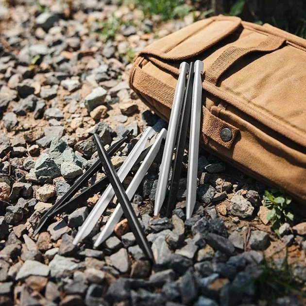 Колышки для палатки Naturehike CNK2300ZP016 20см 8шт Black - изображение 2
