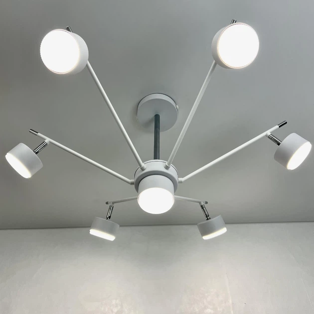 Люстра потолочная LUMINARIA MARY 7xGX53 WHITE/CHROME 220V IP20 - изображение 4