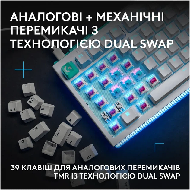 Клавіатура Logitech G512 X 75 Mechanical Tactile White (920-013955) - изображение 7