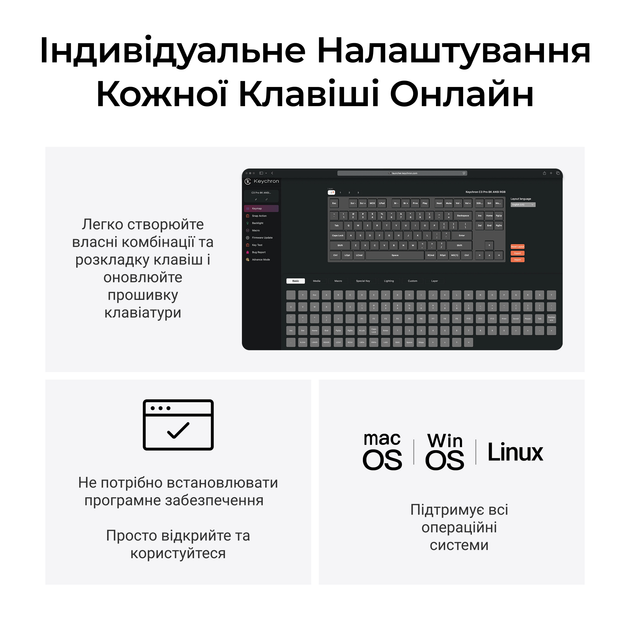 Клавіатура бездротова Keychron C3 Max Super Red Switch Black RGB (C3M-H1-UA) - изображение 9