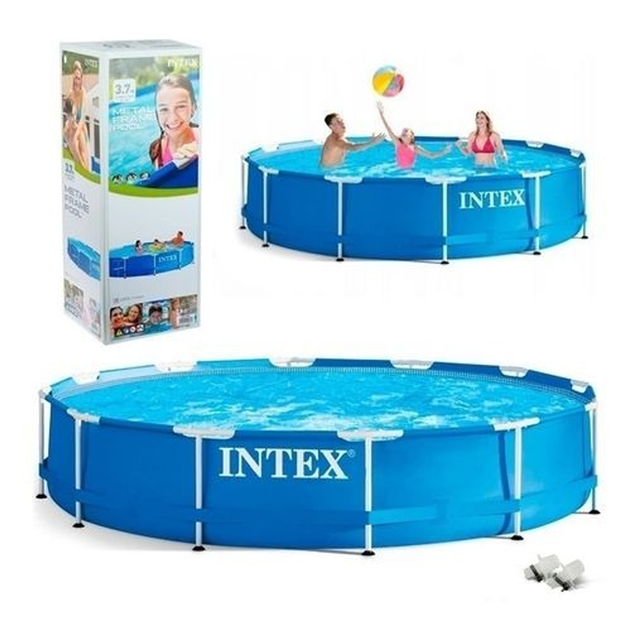 Каркасный бассейн Intex 28210 366х76 см. Metal Frame Pool Круглый бассейн 6503 л для дачи двора и семейного отдыха - изображение 5