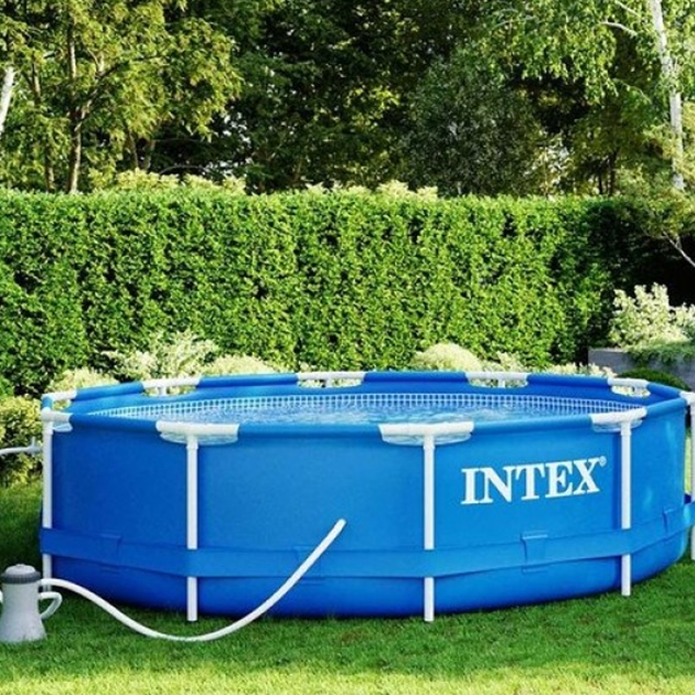 Каркасный бассейн Intex 28202 305х76 см. Metal Frame Pool Круглый бассейн 4485 л с фильтр-насосом для дачи - изображение 12