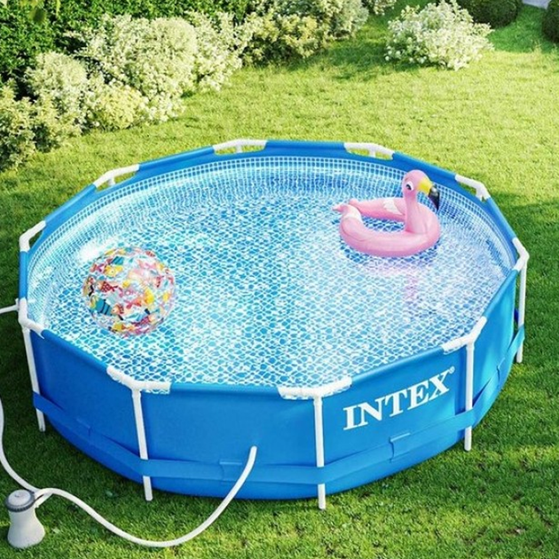 Каркасный бассейн Intex 28202 305х76 см. Metal Frame Pool Круглый бассейн 4485 л с фильтр-насосом для дачи - изображение 13