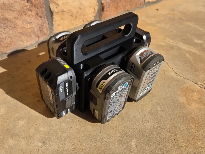 3 д печать органайзер сумка для 6 аккумуляторов Ryobi 20v - Фото 1 3 д печать органайзер сумка для 6 аккумуляторов Ryobi 20v - изображение 1