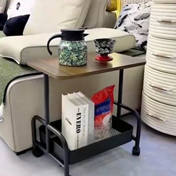 Прикроватный столик 26013 • Мобильный органайзер на колесах 45×30×51 см • Коричневый - изображение 8