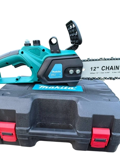Пила аккумуляторная Makita 48 В 5 А·ч цепная 2500 Вт шина 12 дюймов электропила 30 см бесщеточная автоматическая смазка 10000 об мин шаг 3 8 садовая для заготовки дров обрезки веток распиливания бревен досок древесины с 2 АКБ кейсом - изображение 7