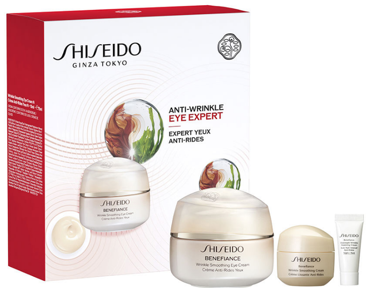 Набір для догляду за обличчям Shiseido Benefiance Крем для шкіри навколо очей 15 мл + Крем для обличчя 15 мл + Нічний крем для обличчя 5 мл (3423222147518) - Фото 1 Набір для догляду за обличчям Shiseido Benefiance Крем для шкіри навколо очей 15 мл + Крем для обличчя 15 мл + Нічний крем для обличчя 5 мл (3423222147518) - зображення 1