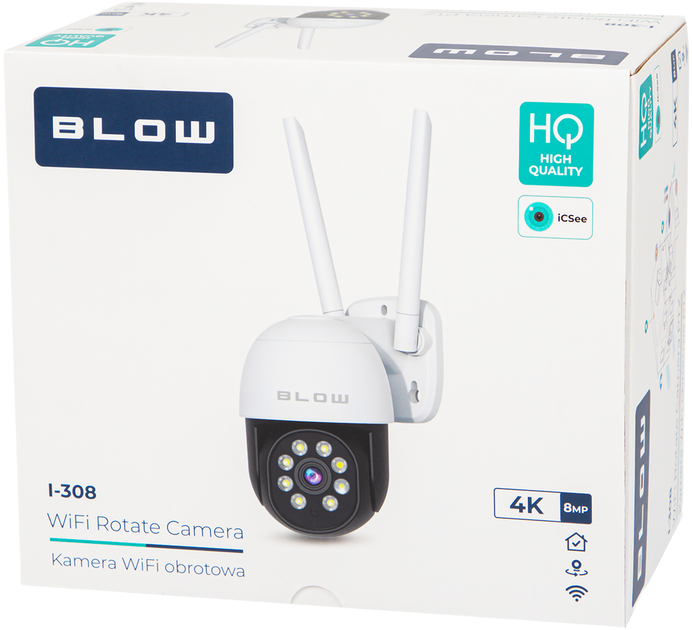 Kamera IP Blow WiFi 8MP I-308 ICSEE PTZ (5900804142645) - obraz 4