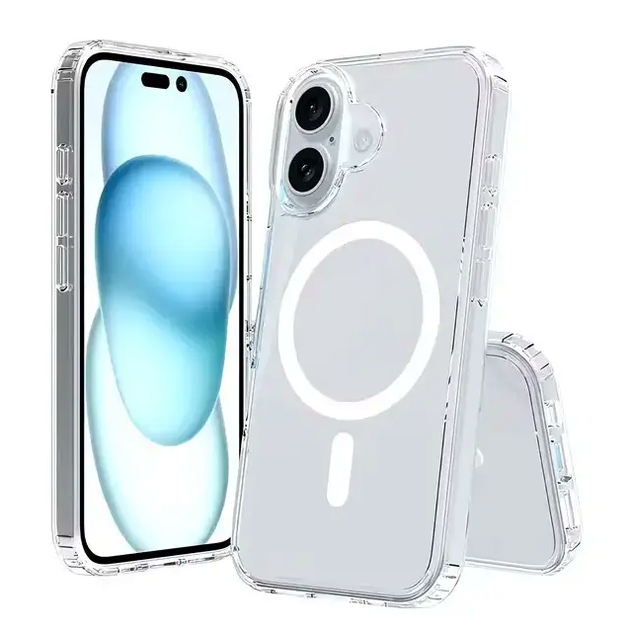 Чехол противоударный для iPhone 17 силиконовый защита от ударов с MagSafe Clear - Фото 3 Чехол противоударный для iPhone 17 силиконовый защита от ударов с MagSafe Clear - изображение 3