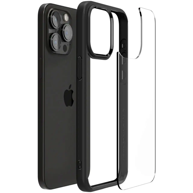 Чехол противоударный для iPhone 15 Pro TPU серый защита от падений и царапин - изображение 3