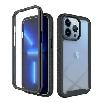 Чехол противоударный для iPhone 15 Pro TPU серый защита от падений и царапин - изображение 4