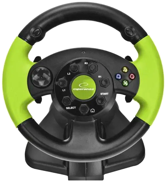 Игровой руль с педалями USB для ПК Xbox 360 PS3 180 градусов вибрация черный Эсперанса KT3424 - Фото 3 Игровой руль с педалями USB для ПК Xbox 360 PS3 180 градусов вибрация черный Эсперанса KT3424 - изображение 3