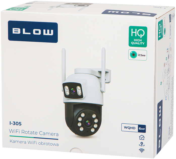 IP-камера Blow WiFi DualLens 6MP I-305 ICSEE (5900804151647) - изображение 4