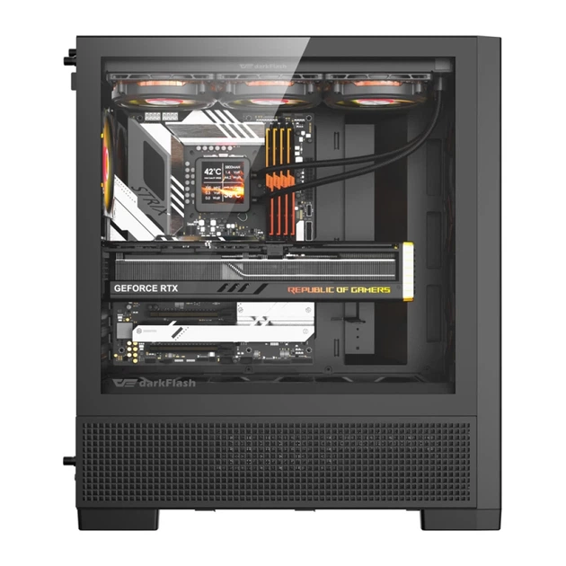 Корпус компьютерный Darkflash Airnova + 3 вентилятора Black (AIRNOVA BLK +3F) - изображение 4