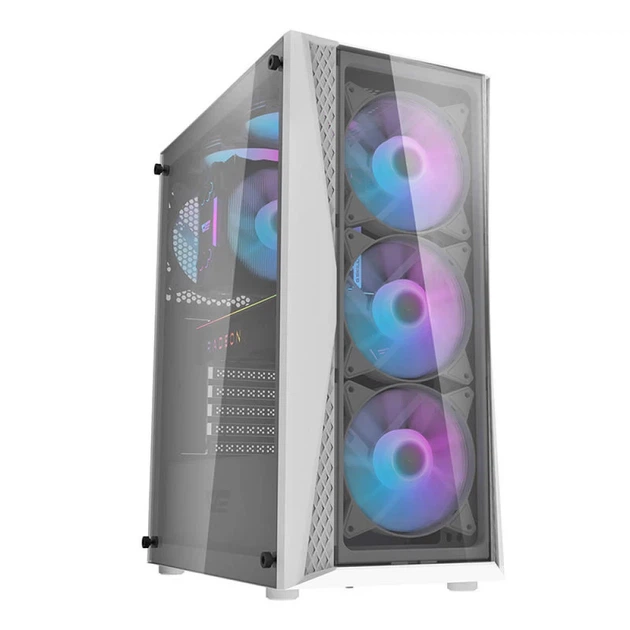 Корпус компьютерный Darkflash DK352 Plus + 4 вентилятора ARGB Black White (DK352 Plus) - Фото 1 Корпус компьютерный Darkflash DK352 Plus + 4 вентилятора ARGB Black White (DK352 Plus) - изображение 1