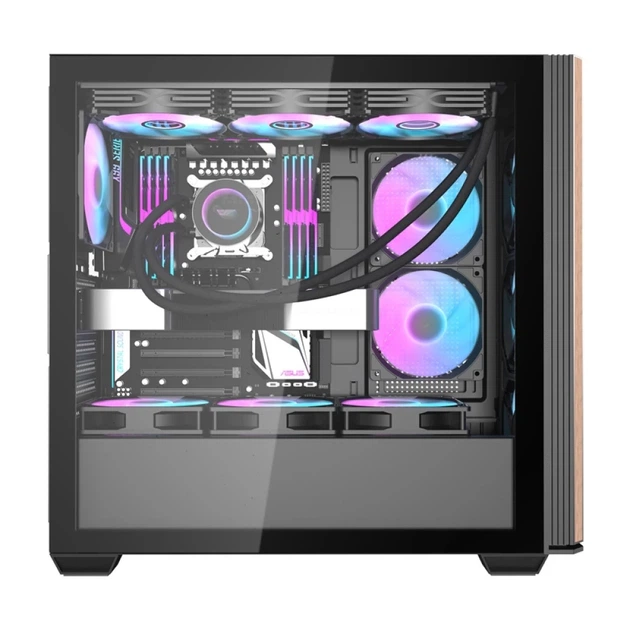Корпус комп'ютерний Darkflash DS900WS 4 вентилятори Black (4711527004575) - Фото 3 Корпус комп'ютерний Darkflash DS900WS 4 вентилятори Black (4711527004575) - зображення 3