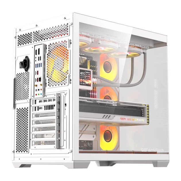Корпус компьютерный DarkFlash C280 White с 7 вентиляторами (C280 WHT +7F) - Фото 3 Корпус компьютерный DarkFlash C280 White с 7 вентиляторами (C280 WHT +7F) - изображение 3