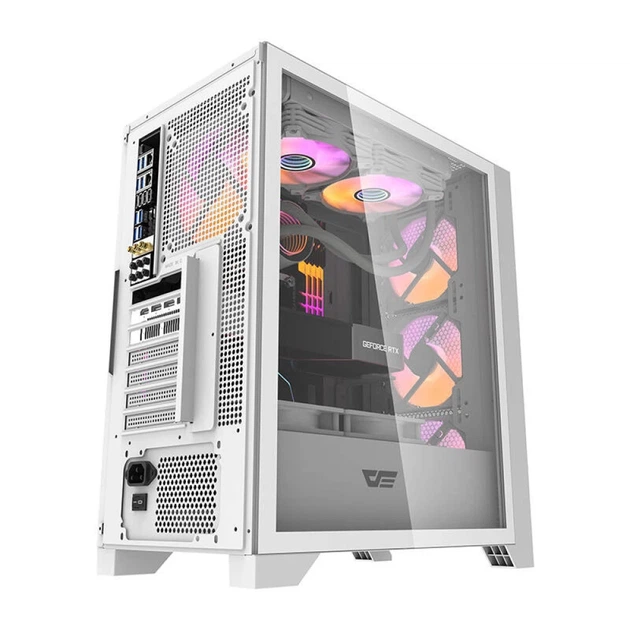 Корпус комп'ютерний Darkflash DRX70 Mesh + 4 вентилятори RGB White (DRX70 MESH WHITE) - зображення 2