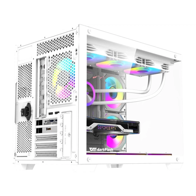 Корпус компьютерный Darkflash B275 PRO White + 6 вентиляторов - изображение 3