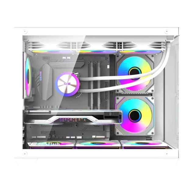 Корпус компьютерный Darkflash B275 PRO White + 6 вентиляторов - изображение 4