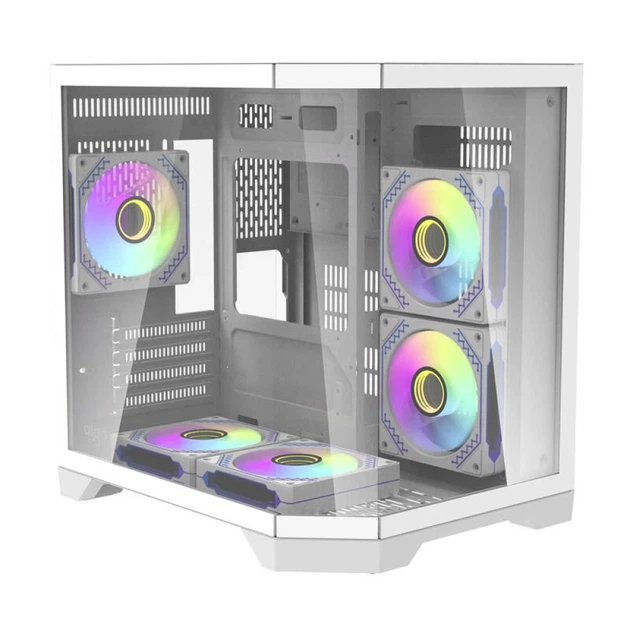 Корпус компьютерный Darkflash FT350 + 5 вентиляторов ARGB White - изображение 8