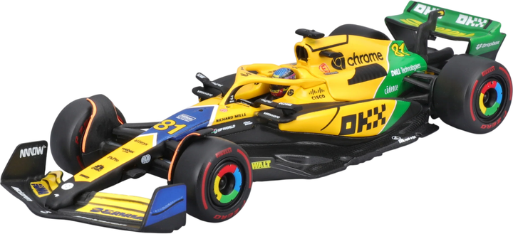 Metalowy model samochodu Bburago Monaco GP 2024 Senna 30th Anniversary McLaren MCL38 #81 Oscar Piastri 18-38215_SENNA_81 (4893993018963) - obraz 2
