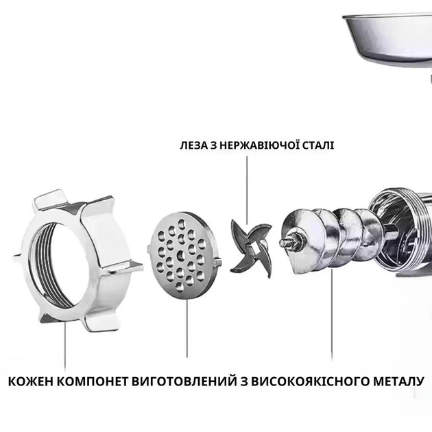 Електрична м'ясорубка 4200Вт BITEK BT-3700 - зображення 6