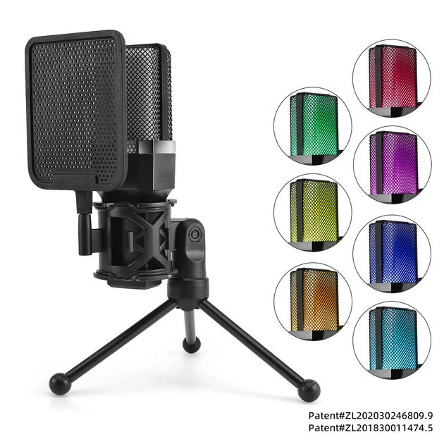USB конденсаторний мікрофон X1S з RGB-підсвіткою та шумозаглушенням (788963) - изображение 5