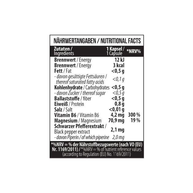 Магній таурат MST Magnesium Taurate + Vitamin B6 60 капсул, тауринат магнію з B6 - зображення 4