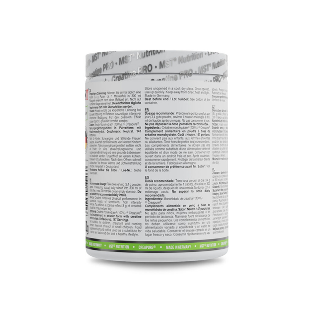 Креатин MST Creatine PRO with Creapure 500 г, без вкуса, моногидрат креатина - изображение 3