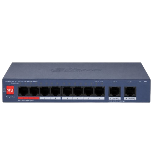 Управляемый сетевой коммутатор Dahua DH-CS4010-8ET2GT-110 настольный 8-портовый PoE 6–115 Вт - изображение 3