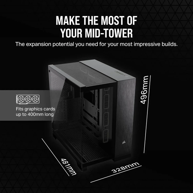 Корпус для ПК CORSAIR 6500X / без БЖ / Чорний (102132520) - Уцінка - зображення 7