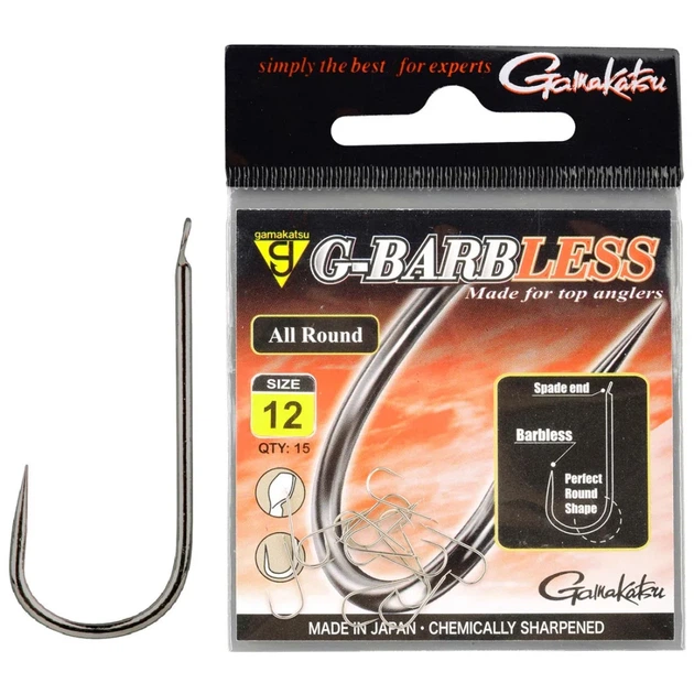 Крючок Gamakatsu G-Barbless Allround №18 (15шт/уп) nickel - Фото 1 Крючок Gamakatsu G-Barbless Allround №18 (15шт/уп) nickel - изображение 1