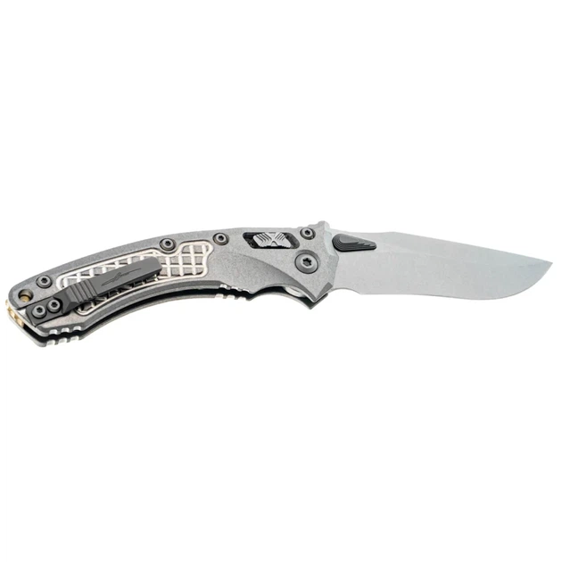 Нож Microtech Amphibian RAM-LOK Marfione Select Stonewash Frag Pattern Bronze Titanium - изображение 2