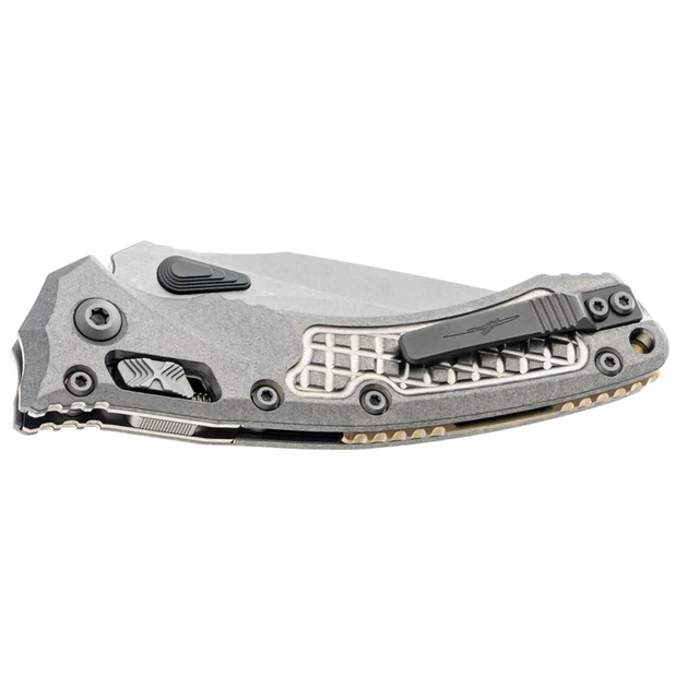 Нож Microtech Amphibian RAM-LOK Marfione Select Stonewash Frag Pattern Bronze Titanium - изображение 5