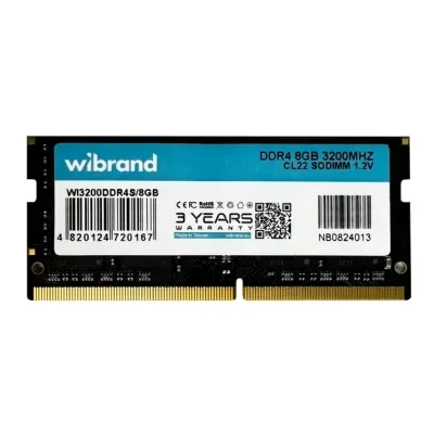 Модуль пам\'яті для ноутбука SoDIMM DDR4 8GB 3200 MHz Wibrand (WI3200DDR4S/8GB) - Фото 1 Модуль пам\'яті для ноутбука SoDIMM DDR4 8GB 3200 MHz Wibrand (WI3200DDR4S/8GB) - зображення 1