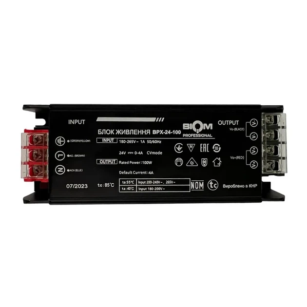 Блок живлення BIOM Professional DC24 100W BPX-24-100 4А - изображение 2